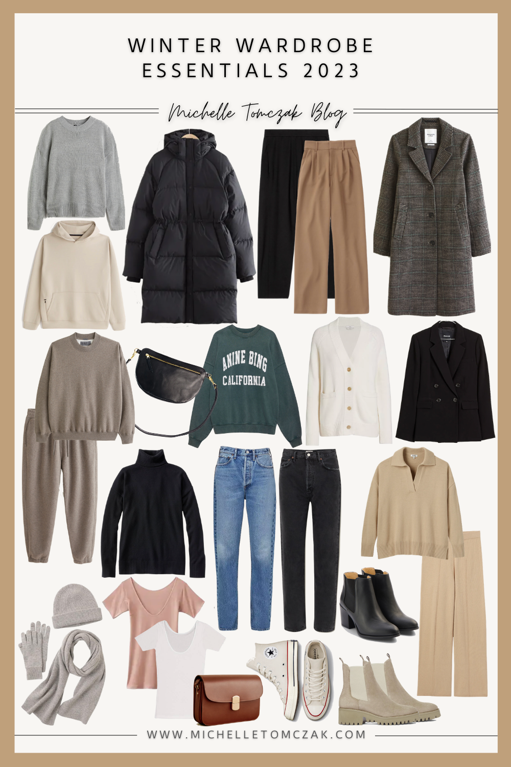 Winter Wardrobe Essentials 2023 - Michelle Tomczak